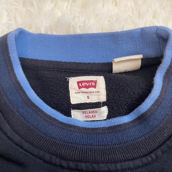 Levis Navy Black Stripe Sweatshirt - Picture 4 of 4